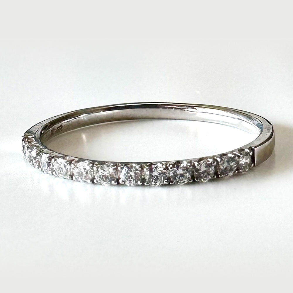 【AW-1163/00139】プラチナダイヤモンドリング ハーフエタニティーリング 0.20カラット 1本 Pt900 0.20ct 約1.8g ジュエリーケース付き ダイヤモンド ダイアモンド 指輪 ジュエリー アクセサリー ファッション カジュアル フォーマル 山梨県 中央市 送料無料