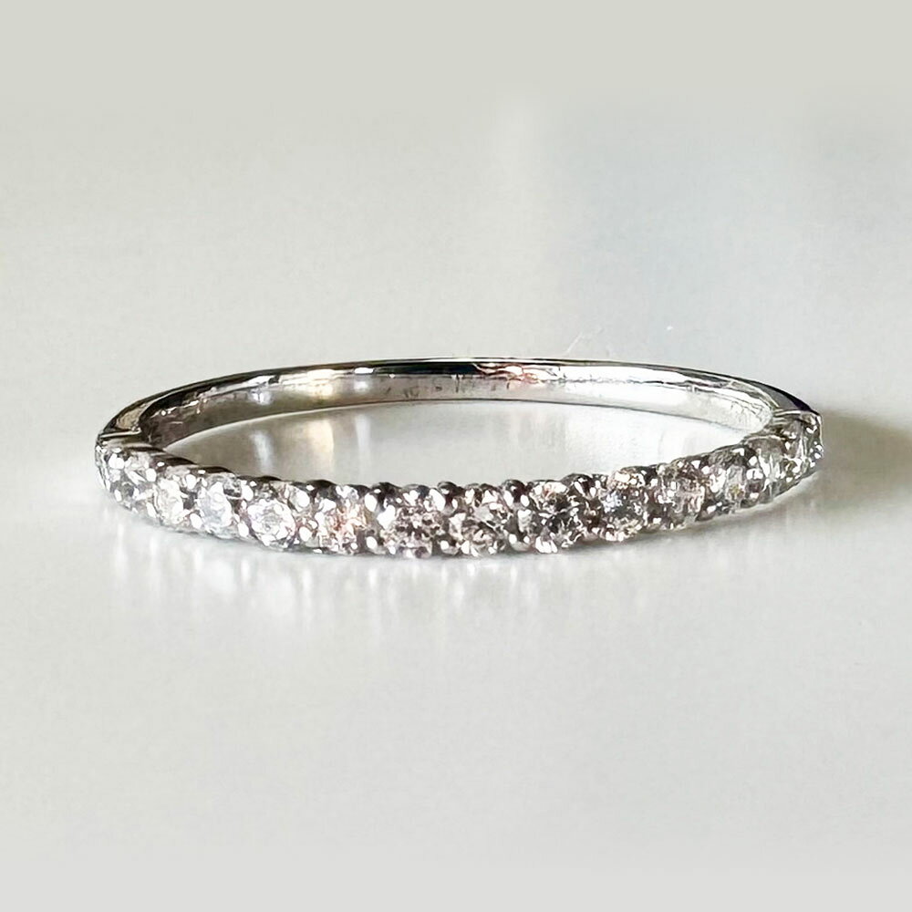 【AW-1066/0015】プラチナダイヤモンドリング ハーフエタニティーリング 0.30カラット 1本 Pt900 0.30ct 約1.30g ジュエリーケース付き ダイヤモンド ダイアモンド 指輪 ジュエリー アクセサリー ファッション カジュアル フォーマル 山梨県 中央市 送料無料