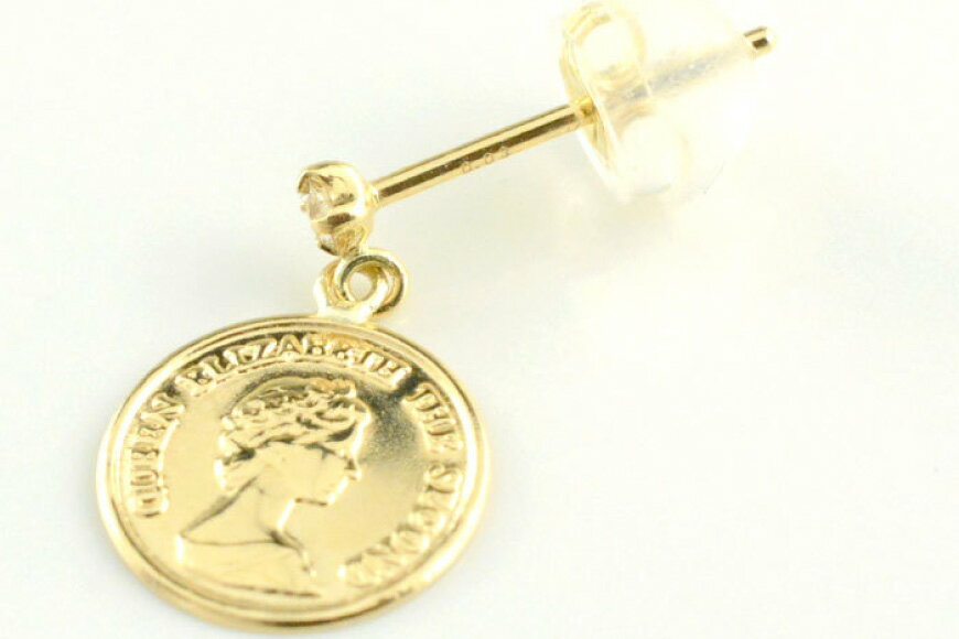 【ふるさと納税】コインモチーフ ピアス レディース k18 ダイヤモンド no.0300pe [シエロ 山梨県 中央市 21470995] スタッドピアス コインタイプ コインモチーフ 18k 18金 ジュエリー アクセ アクセサリー K18 サムネイル3