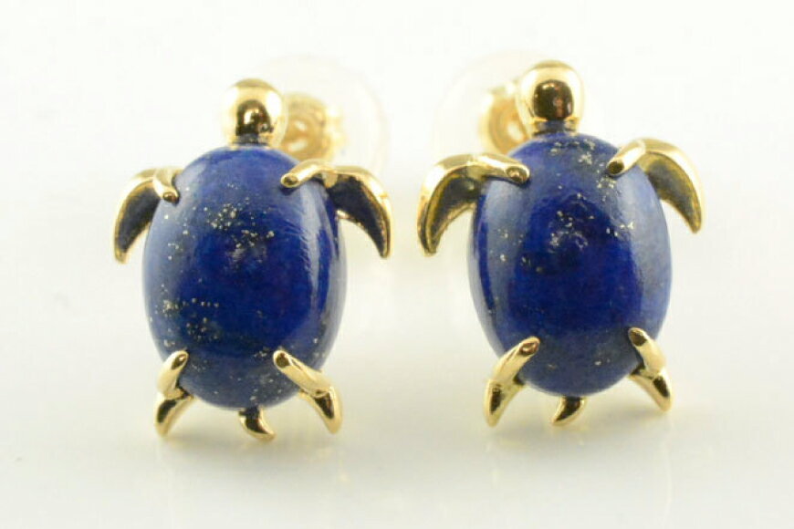 【ふるさと納税】k18 ピアス 亀 イエローゴールド no.ia30000y [シエロ 山梨県 中央市 21470996] スタッドピアス 18k ホヌ ウミガメ 幸運 ハワイ ジュエリー アクセ アクセサリー 18金 K18 ゴールド サムネイル2