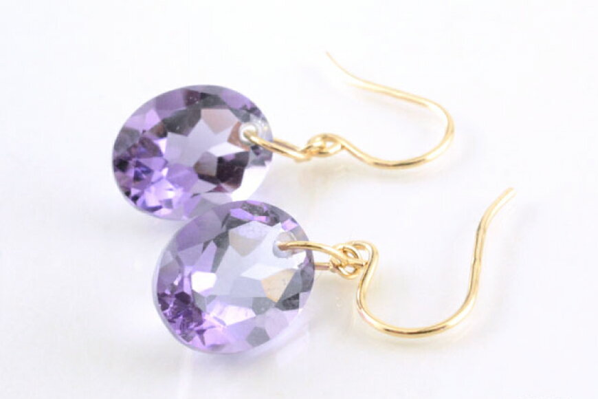 【ふるさと納税】ピアス アメジスト k18 イエローゴールドk18 フックピアス レディースピアス 18k 18金 オーバルカット パワーストーン no.369400 [シエロ 山梨県 中央市 21471000] ジュエリー アクセ アクセサリー K18 ゴールド サムネイル3