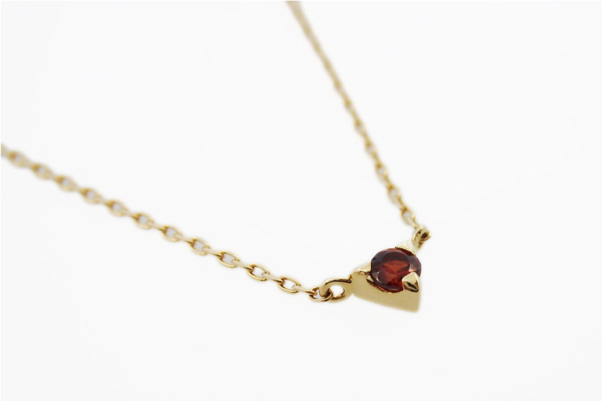 【ふるさと納税】1月 誕生石 K18イエローゴールドガーネットネックレス [工房グリーム 山梨県 中央市 21470827] アクセサリー ジュエリー プレゼント ギフト 贈りもの サムネイル2