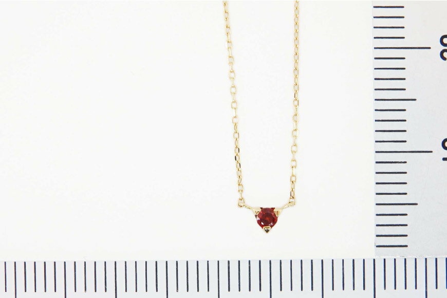 【ふるさと納税】1月 誕生石 K18イエローゴールドガーネットネックレス [工房グリーム 山梨県 中央市 21470827] アクセサリー ジュエリー プレゼント ギフト 贈りもの サムネイル3