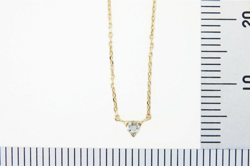 【ふるさと納税】3月 誕生石 K18イエローゴールドアクアマリンネックレス [工房グリーム 山梨県 中央市 21470829] アクセサリー アクセ ネックレス ジュエリー プレゼント ギフト 贈りもの サムネイル3