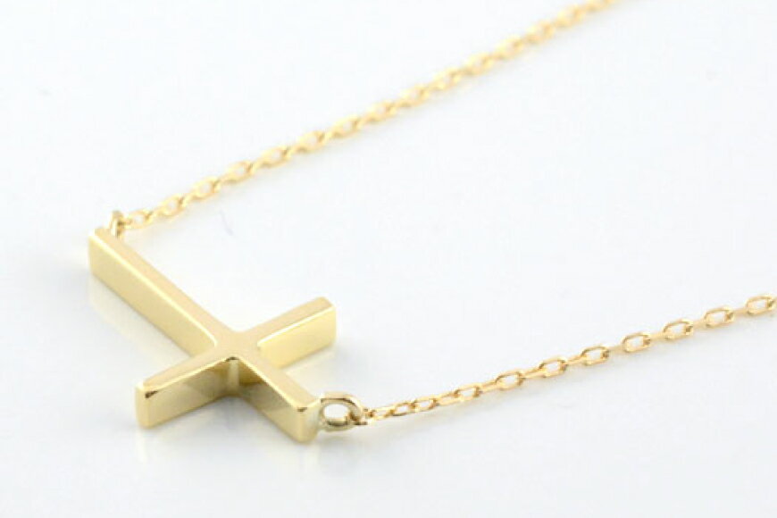 【ふるさと納税】ネックレス K18 クロスネックレス イエローゴールド ジュエリーケース付き [シエロ 山梨県 中央市 21470768] アクセサリー ジュエリー アクセ 18k クロス シンプル ゴールド シンプル サムネイル2