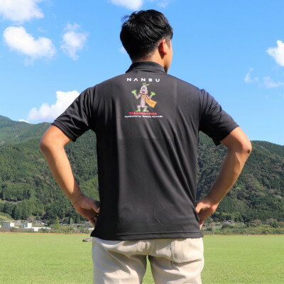 【ふるさと納税】【限定】宮西達也先生『タケノコマン』デザインポロシャツ　ブラック　Mサイズ　(男女兼用)【1561294】 サムネイル2