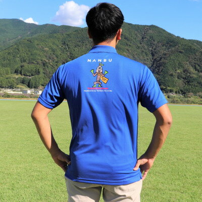 【ふるさと納税】【限定】宮西達也先生『タケノコマン』デザインポロシャツ　ロイヤルブルー　Mサイズ　(男女兼用)【1561298】 サムネイル3