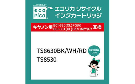 【ふるさと納税】エコリカ【キヤノン用】BCI-331+330/6MP互換リサイクルインク（型番：ECI-C331-6P）　キヤノン リサイクル インク 互換インク カートリッジ インクカートリッジ カラー オフィス用品 プリンター インク 山梨県 富士川町 サムネイル2