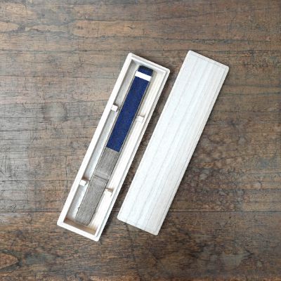 【ふるさと納税】途絶えた伝統復活「甲斐絹扇子」紺絣 サムネイル3