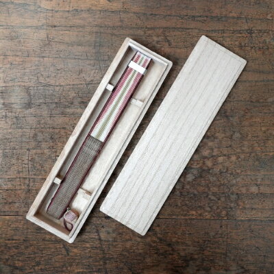 【ふるさと納税】途絶えた伝統復活「甲斐絹扇子」薄紅縞【杉山江見堂】 サムネイル3