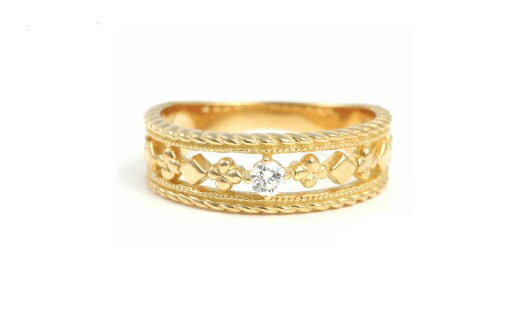 【ふるさと納税】セブン クラブ ダイヤリング　0.07CT　R3987DI-R　ピンクゴールド【サイズ：7号～18号（0.5号刻み対応可）】　ダイヤモンド 指輪 リング ギフト プレゼント 贈り物 K18 PG サムネイル2