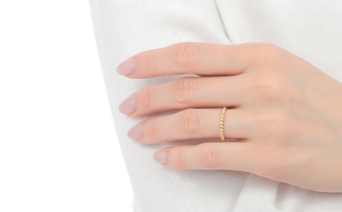 【ふるさと納税】K18　ボールデザインリング　R3999-Y　イエローゴールド【サイズ：6号～18号（0.5号刻み対応可）】　リング 指輪 YG プレゼント ギフト 贈り物 サムネイル3