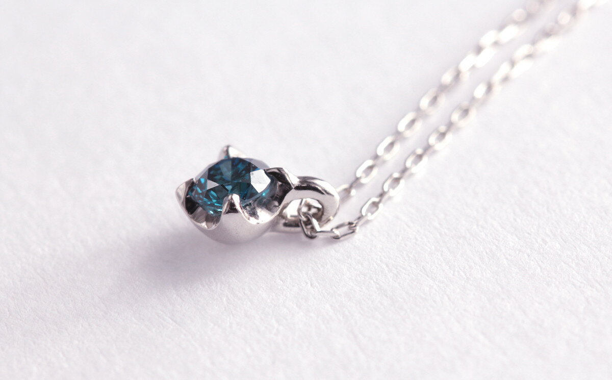 【ふるさと納税】ブルーダイヤ 0.1CT ダイヤモンド ペンダント P495BD-P　ネックレス ダイヤ ジュエリー 宝石 プレゼント ギフト 贈り物 サムネイル3