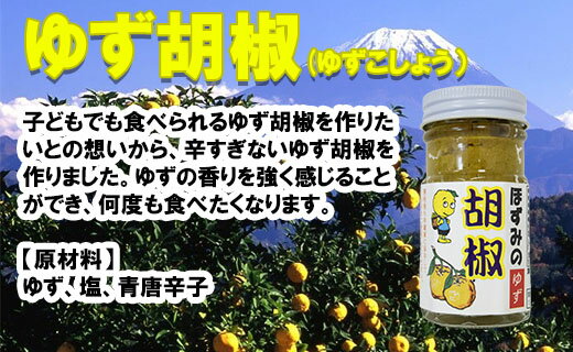 【ふるさと納税】ゆず胡椒（2本）＆ゆずポン酢（1本）セット　ゆず胡椒 ゆずこしょう 柚子胡椒 柚子こしょう 柚子ポン酢 ゆずポン 柚子ポン 柚子 ゆず 山梨 やまなし 富士川町 日出づる里活性化組合 10000円 一万円 サムネイル2