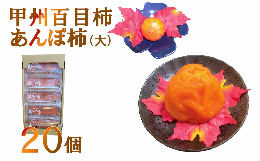【山梨県産】甲州百目柿 あんぽ柿【大】（干し柿）20個　干柿 ほし柿 ドライフルーツ 山梨 やまなし 富士川町