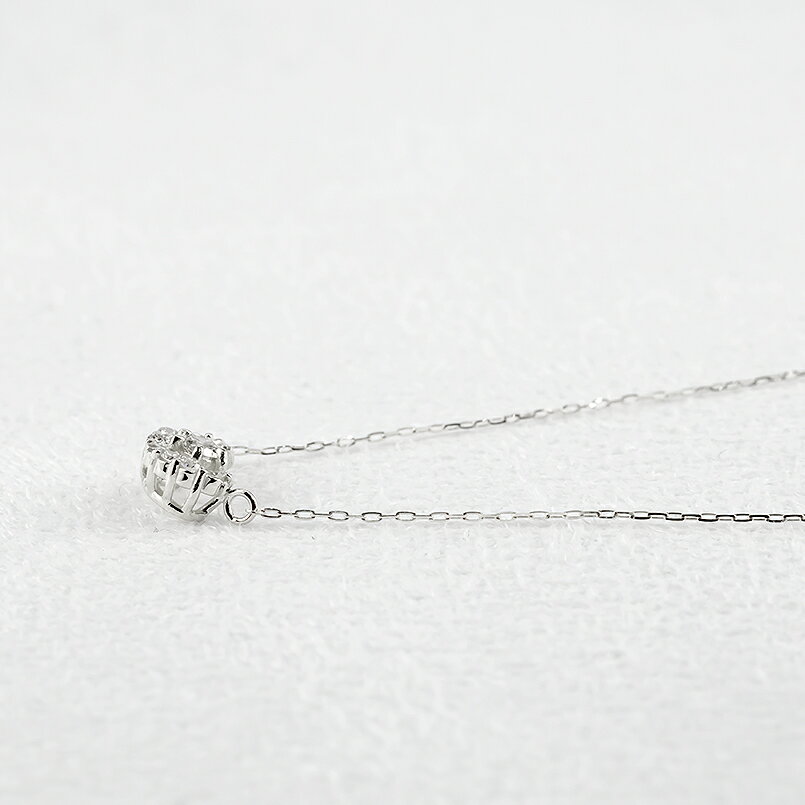 【ふるさと納税】プラチナ ネックレス レディース ダイヤモンド ハーフヘイロー 金属アレルギー 対応 pt900 pt850 ペンダントトップ グリームカットチェーン ジュエリー 人気 シンプル 普段 使い 230524101dpn SWAA323 サムネイル2