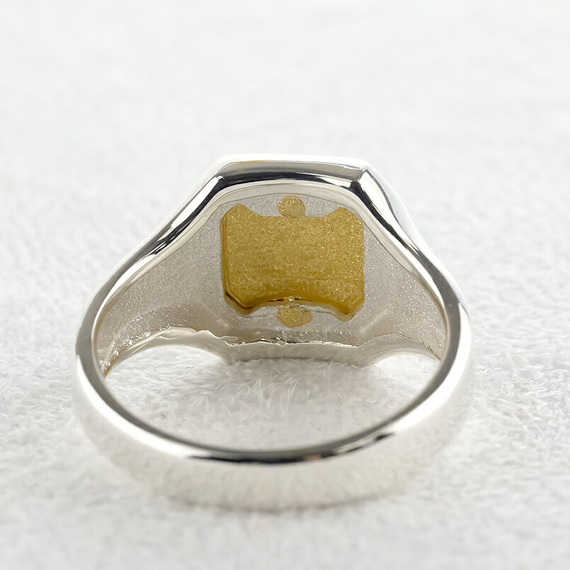 【ふるさと納税】リング 純金 プラチナ 24金 レディース 印台 指輪 シグネットリング k24 太め 幅広 金 ゴールド 24k pt900 コンビ シンプル 人気 ジュエリー 誕生日 プレゼント 記念日 贈り物 普段 使い 240416401pk24 SWAA332 サムネイル3