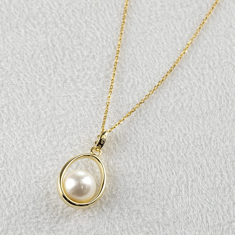 【ふるさと納税】18金 ネックレス レディース あこや真珠 パール ペンダントトップ 18k ダイヤモンド ゴールド イエローゴールドk18 ダイヤ 真珠 ジュエリー 人気 シンプル フォーマル 240509400y SWAA322 サムネイル3