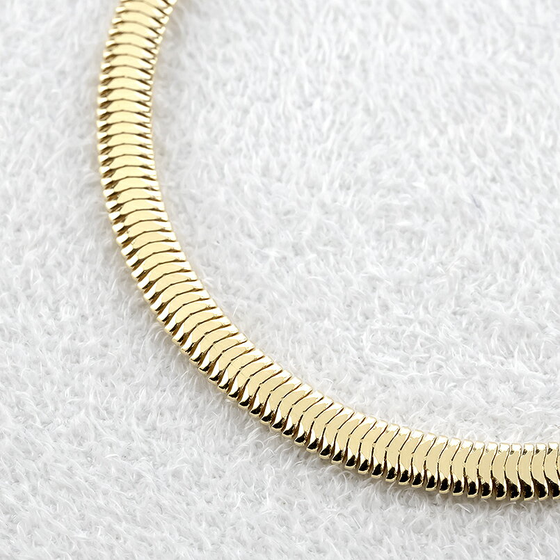 【ふるさと納税】18金 ブレスレット レディース スネークチェーン 18cm アジャスター 2.5cm 太め ゴールド イエローゴールドK18 18k 重ねづけ チェーンのみ チェーンだけ 人気 ジュエリー 普段 使い 250512mro400y SWAA320 サムネイル3
