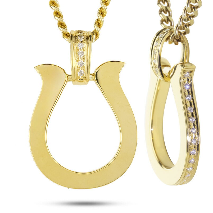 【ふるさと納税】【選べる地金】大ぶり 喜平 対応 馬蹄 ホースシュー ダイヤモンド 18金 k18 プラチナ pt900 メンズジュエリー 普段 使い おしゃれ 大人 人気 ペンダントトップ SWAA299-300 サムネイル2