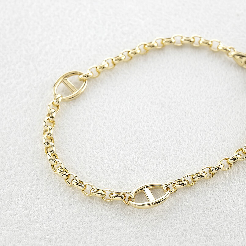 【ふるさと納税】ブレスレット 18金 k18 レディース チェーンのみ 18cm 太め ゴールド イエローゴールドK18 18k 甲丸中空長小豆 アズキチェーン シンプル ジュエリー 250623mro400ymuni SWAA342 サムネイル2