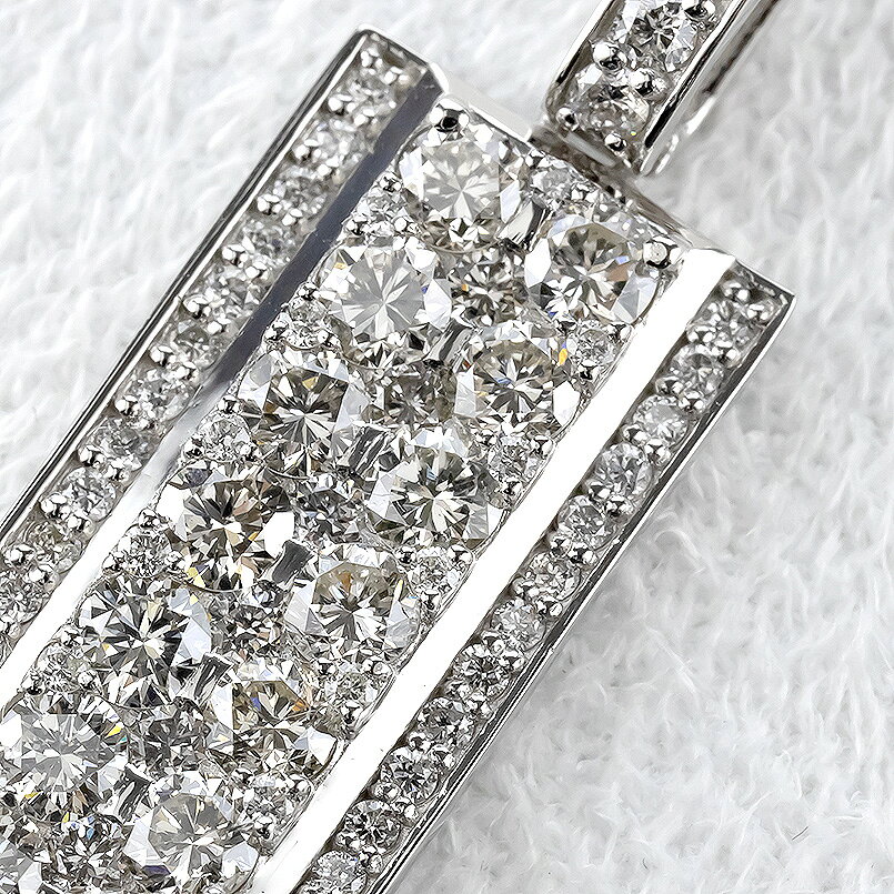 【ふるさと納税】 プラチナ ネックレス ダイヤモンド 1.5ct ペンダントトップ 大ぶり プレート ダイヤ バー ペンダント pt900 ジュエリー シンプル 天然石 宝石 普段 使い 人気250115hy200 山梨県 昭和町 ジュエリー アクセサリー 贈り物 記念日 誕生日 お祝い SWAA244 サムネイル3