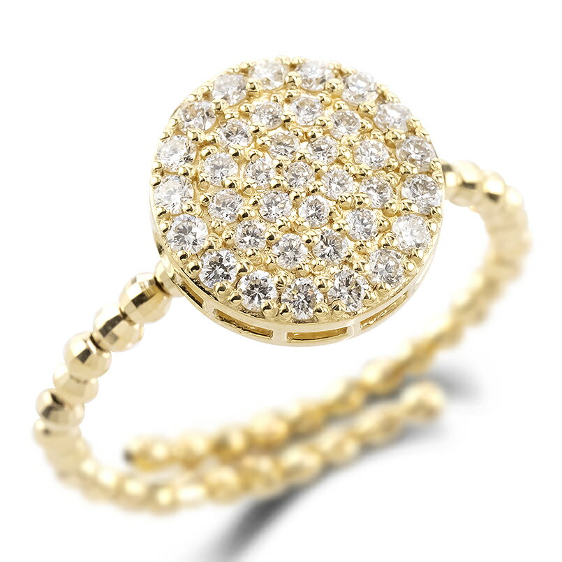 【ふるさと納税】 18金 リング k18 指輪 フリーサイズ ダイヤモンド 0.4ct ゴールド ミラーボール サークル 形状記憶 イエローゴールドK18 18k 婚約指輪 ピンキーリング パヴェ ジュエリー250328an402dy 山梨県 昭和町アクセサリー プレゼント 記念日 誕生日 SWAA264 サムネイル2