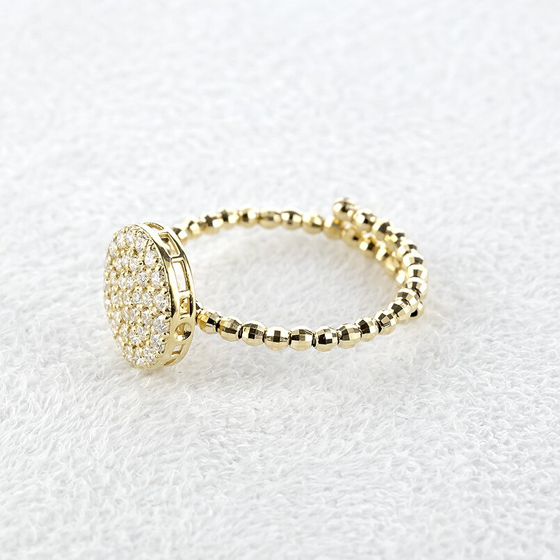 【ふるさと納税】 18金 リング k18 指輪 フリーサイズ ダイヤモンド 0.4ct ゴールド ミラーボール サークル 形状記憶 イエローゴールドK18 18k 婚約指輪 ピンキーリング パヴェ ジュエリー250328an402dy 山梨県 昭和町アクセサリー プレゼント 記念日 誕生日 SWAA264 サムネイル3