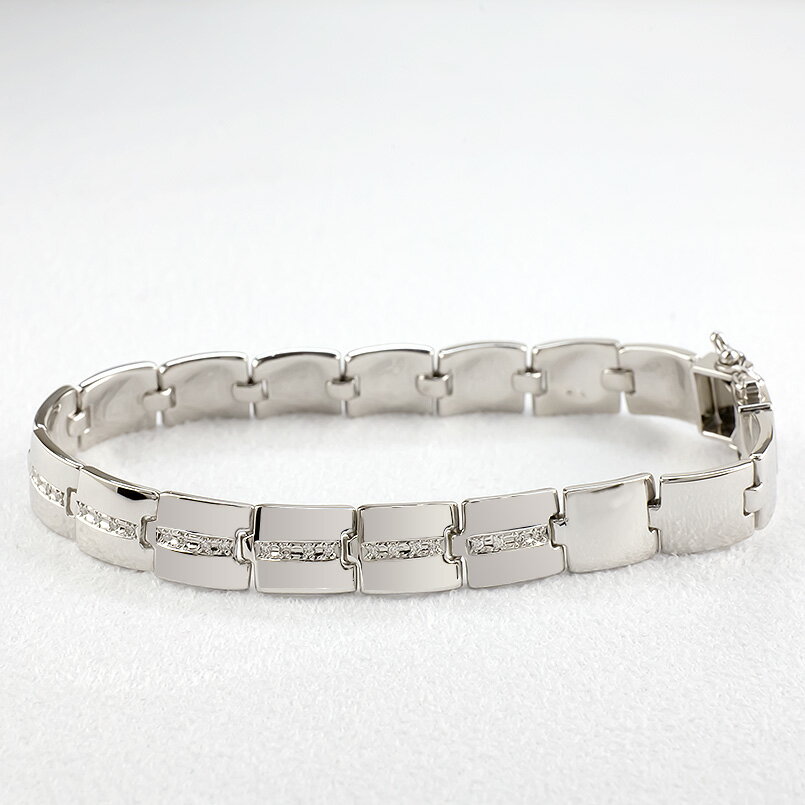 【ふるさと納税】 プラチナ ブレスレット ダイヤモンド 0.30ct 中折れ式 20cm バングル 太め 幅広 ダイヤ pt900 ジュエリー シンプル 管理番号120202203 SWAA004 サムネイル2