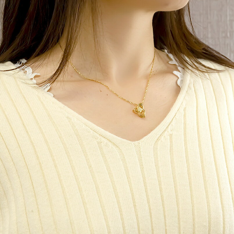 【ふるさと納税】 純金 ペンダントトップ ダイヤ 24金 ネックレス フラワー 花 ダイヤモンド 0.5ctUP 一粒 ゴールド 24k k24 ジュエリー 山梨県 昭和町 送料無料 管理番号211124100k24n SWAA012 サムネイル3