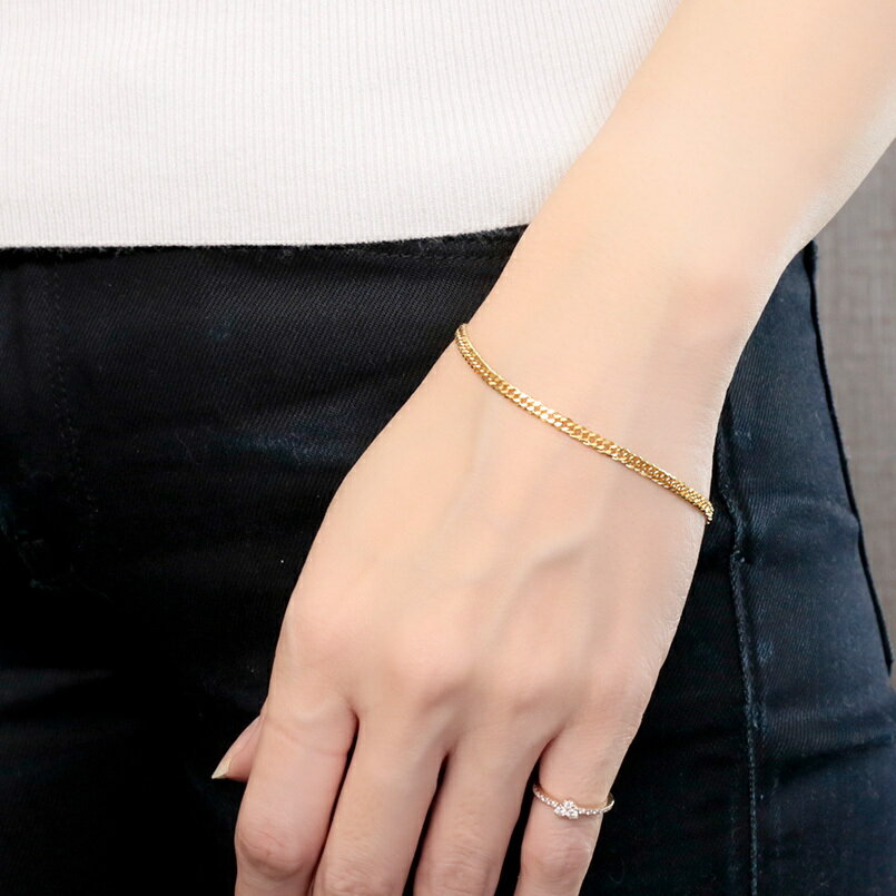 【ふるさと納税】 純金 ブレスレット 喜平 24金 チェーン 全長20cm 6面ダブル 24k k24 ゴールド チェーンのみ プレゼント ギフト 贈り物 ジュエリー 山梨県 昭和町 送料無料 管理番号210728mro102k24b20m SWAA017 サムネイル3