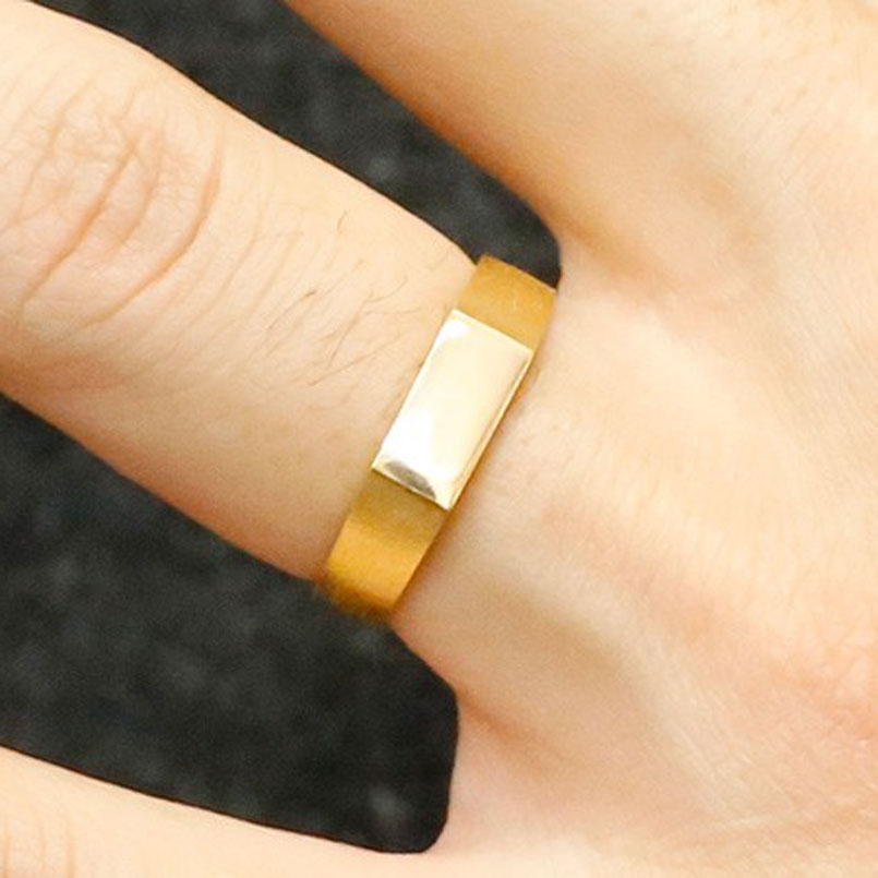 【ふるさと納税】 24金 純金 リング 指輪 印台 k24 シグネットリング ゴールド 金 24k 地金 ピンキーリング ジュエリー 人気 シンプル プレゼント ギフト 山梨県 昭和町 送料無料 管理番号130820300k24 SWAA023 サムネイル3