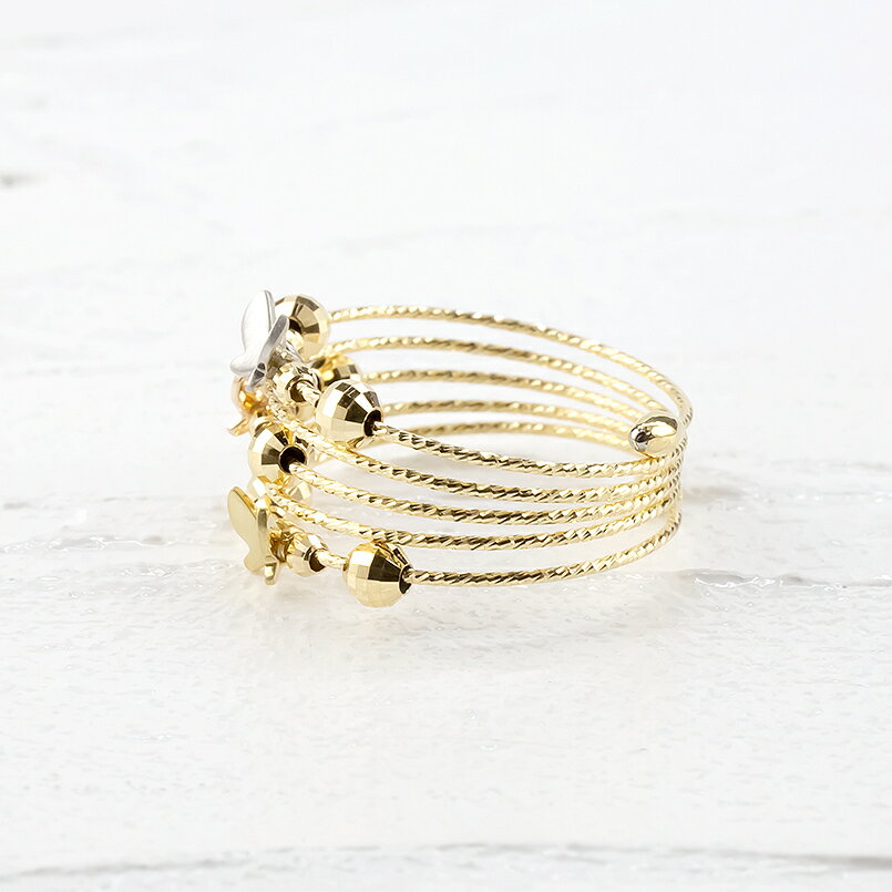 【ふるさと納税】 18金 純金 リング 指輪 プラチナ 蝶々 18k 人気 プレゼント おしゃれ ギフト ジュエリー 山梨県 18金 プラチナ リング フリーサイズ 指輪 蝶々 18k 形状記憶 管理番号211022hy105ygp SWAA029 サムネイル2