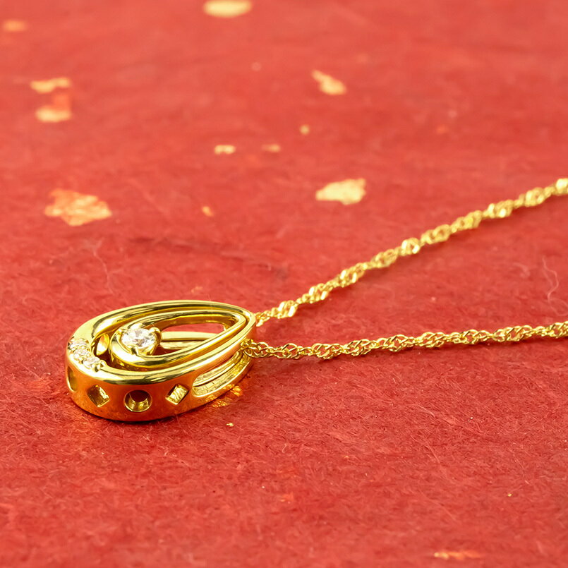 【ふるさと納税】 純金 ペンダントトップ ダイヤモンド 0.05ct 24金 ネックレス ティアドロップ ゴールド k24 24k 雫 つゆ型 ドロップ ジュエリー シンプル 山梨県 昭和町 送料無料 管理番号210317mro100 SWAA034 サムネイル2