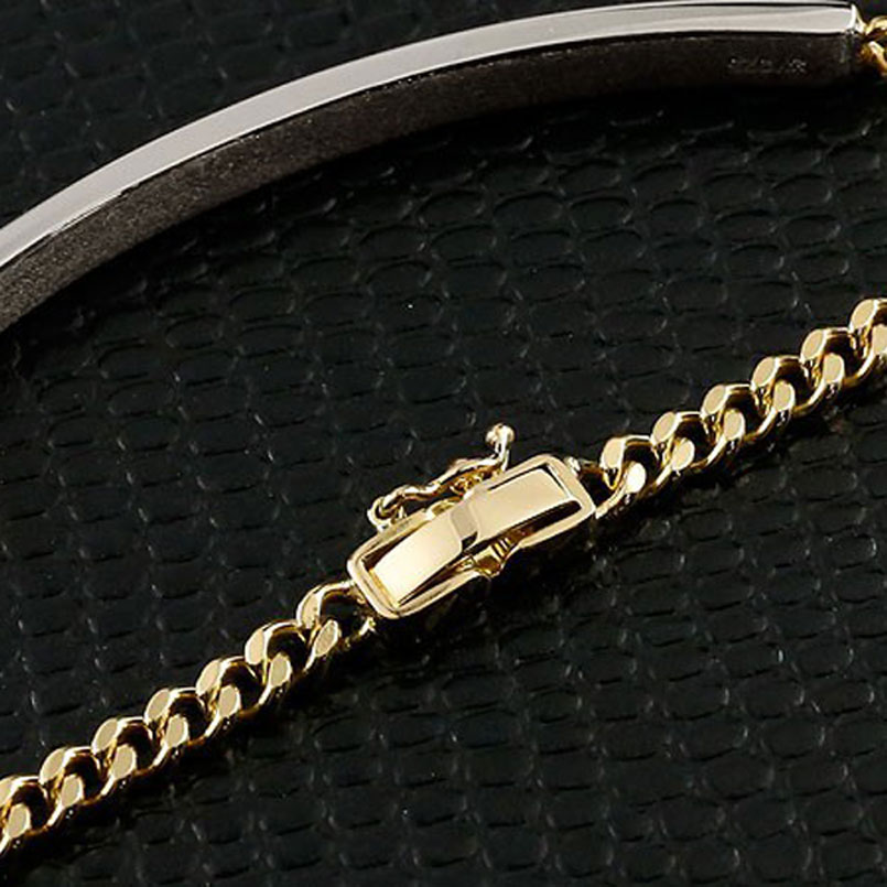 【ふるさと納税】 18金 プラチナ ブレスレット ダイヤモンド 喜平 チェーン ダイヤ 0.5ct バングル 細め イエローゴールドK18 18k pt900 コンビ 2色 山梨県 昭和町 送料無料 管理番号160620101dypm SWAA039 サムネイル2