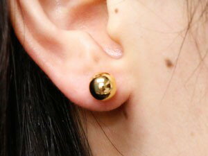 【ふるさと納税】 ふるさと納税 18金 ピアス 丸玉 8mm スタッドピアス 18k イエローゴールドK18 プレゼント 山梨県 18金 ピアス 丸玉 8mm スタッドピアス 18k イエローゴールドK18 管理番号150421105y SWAA049 サムネイル2