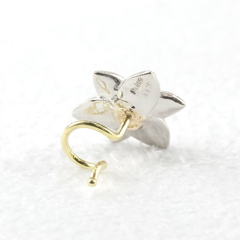 【ふるさと納税】 純プラチナ 18金 ピアス ダイヤ 水仙 キャッチのいらないピアス 片耳 つけっぱなし フラワー 花 ダイヤモンド イエローゴールドK18 18k ゴールド 山梨県 昭和町 管理番号221006101u SWAA052 サムネイル3