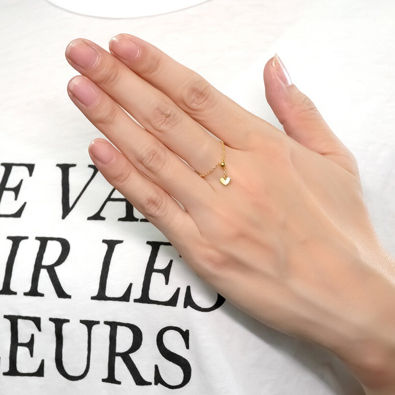 【ふるさと納税】 純金 24金 リング 指輪 フリーサイズ チェーンリング ハート ゴールド 24k k24 シンプル ジュエリー 地金 人気 プレゼント おしゃれ 山梨県 昭和町 送料無料 管理番号220913nm104 SWAA064 - 画像3