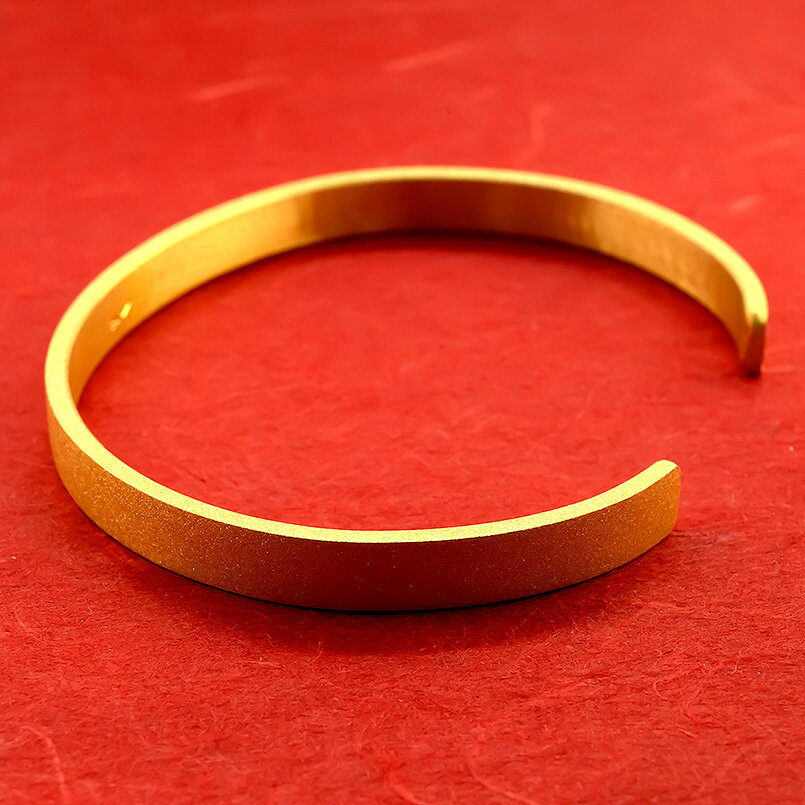 【ふるさと納税】 純金 24金 ブレスレット k24 鍛造 バングル 造幣局検定刻印付 幅6mm 腕周り16cm ゴールド 24k 太め シンプル ジュエリー 人気 山梨県 昭和町 送料無料 管理番号210204105mt SWAA083 サムネイル2