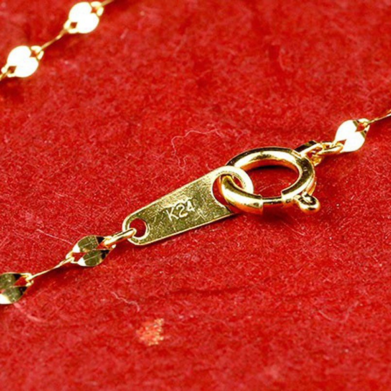 【ふるさと納税】 純金 ブレスレット 16cm チェーン のみ 24金 ペタルチェーン ゴールド k24 24k チェーンだけ シンプル ジュエリー 人気 プレゼント 山梨県 昭和町 送料無料 管理番号170705101b16 SWAA087 - 画像2