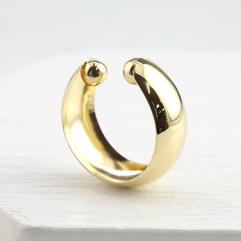 【ふるさと納税】 18金 イヤーカフ k18 イヤリング 甲丸 イヤカフ 片耳 ゴールド イエローゴールドK18 イヤークリップ ジュエリー プレゼント 山梨県 昭和町 送料無料 管理番号230404ad100y SWAA097 サムネイル2