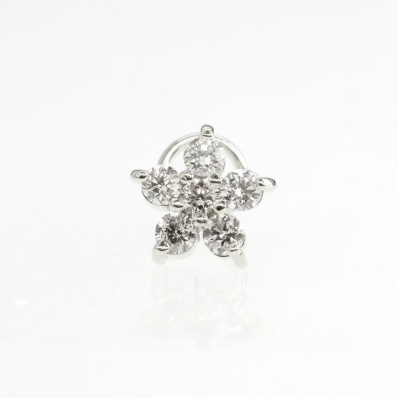 【ふるさと納税】 プラチナ ピアス つけっぱなし 片耳 ダイヤ キャッチなし 花 フラワー ダイヤモンド 0.19ct キャッチナッシャー pt900 シンプル 山梨県 昭和町 送料無料 管理番号230726100dpu SWAA101 サムネイル3