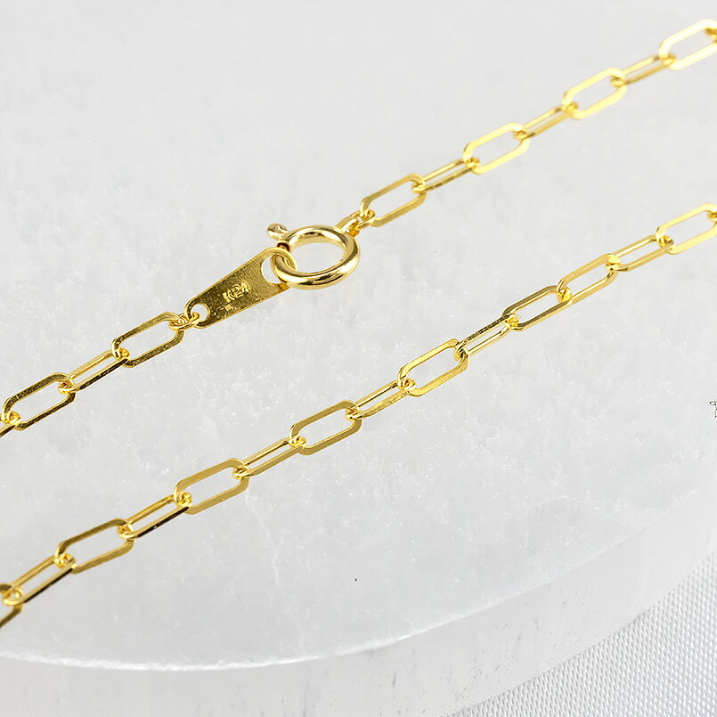 【ふるさと納税】 24金 純金 ブレスレット 16cm クリップチェーン チェーン だけ 24k k24 チェーンのみ シンプル ジュエリー プレゼント 山梨県 昭和町 送料無料 管理番号230706ns101k24b-16 SWAA108 サムネイル2