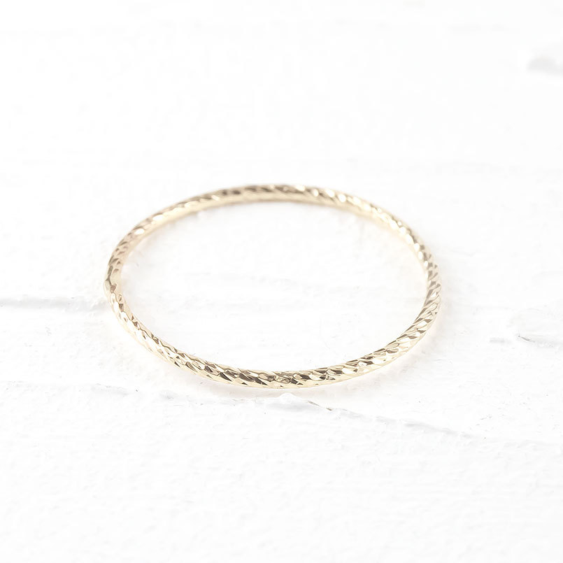 【ふるさと納税】 ペアリング ゴールド 2個セット 指輪 細め カット イエローゴールドK10 10k ゴールド 結婚指輪 細身 マリッジリング 10金 シンプル 山梨県 昭和町 送料無料 管理番号210325101yik SWAA123 サムネイル2