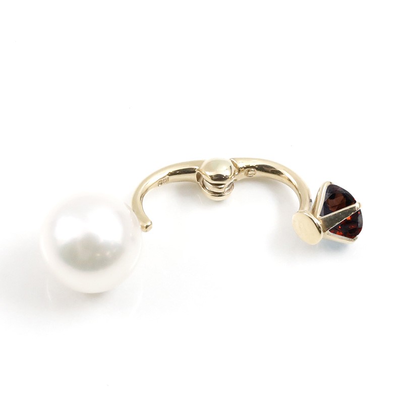 【ふるさと納税】 ピアリング 正規品 パール アコヤ真珠 イヤリング 天然石 誕生石 10金 10k ゴールド イエローゴールドK10 宝石 リバーシブル 人気 山梨県 昭和町 送料無料 管理番号190416pir101yi SWAA127 サムネイル3