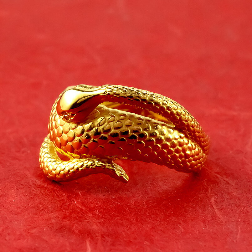 【ふるさと納税】 蛇 ヘビ 純金 リング 24金 指輪 ダイヤモンド スネークリング ダイヤ ゴールド 24k K24 幅広 縁起物 干支 巳年 お守り シンプル 山梨県 昭和町 送料無料 管理番号221005100k24 SWAA129 サムネイル2