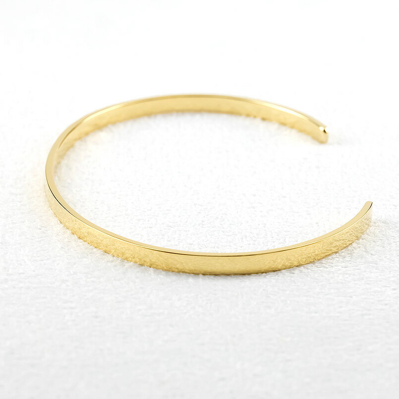 【ふるさと納税】 18金 ブレスレット k18 ゴールド バングル 内周16cm 3ミリ幅 イエローゴールドK18 18k 鍛造 地金 平角 シンプル ジュエリー 山梨県 昭和町 送料無料 管理番号230622103y-16cm SWAA130 サムネイル2