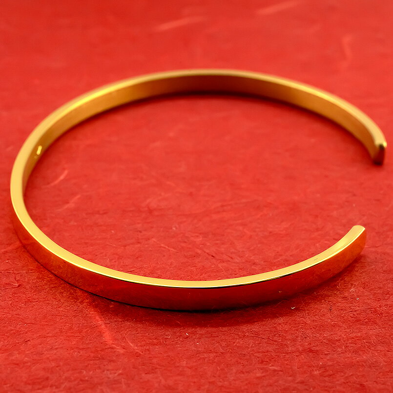 【ふるさと納税】 24金 ブレスレット 純金 造幣局検定刻印付 ゴールド k24 バングル 腕周り 16cm 3ミリ幅 鍛造 24k 地金 シンプル ジュエリー 山梨県 昭和町 送料無料 管理番号230622103k24-16cm SWAA133 サムネイル2