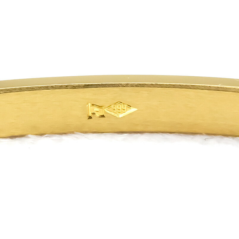 【ふるさと納税】 24金 ブレスレット 純金 造幣局検定刻印付 ゴールド k24 バングル 腕周り 16cm 3ミリ幅 鍛造 24k 地金 シンプル ジュエリー 山梨県 昭和町 送料無料 管理番号230622103k24-16cm SWAA133 サムネイル3