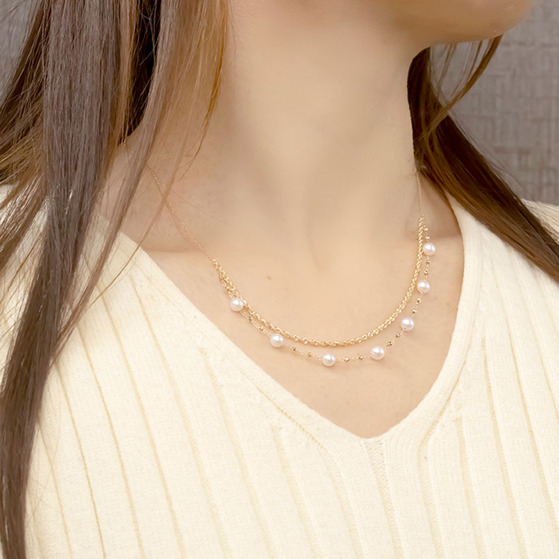 【ふるさと納税】 k18 パール ネックレス レディース アコヤ真珠 ゴールド 2連 ペンダント イエローゴールドK18 K18 スライド式 あこや 真珠 シンプル 記念日 誕生日 人気 普段使い241121nm400yn 山梨県 昭和町 ジュエリー アクセサリー ギフト プレゼント 贈り物 SWAA215 サムネイル3